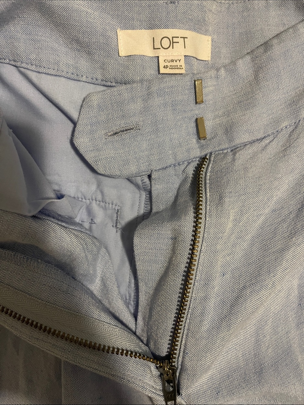 Loft wide leg linen trousers size 4P - Picture 3 of 4
